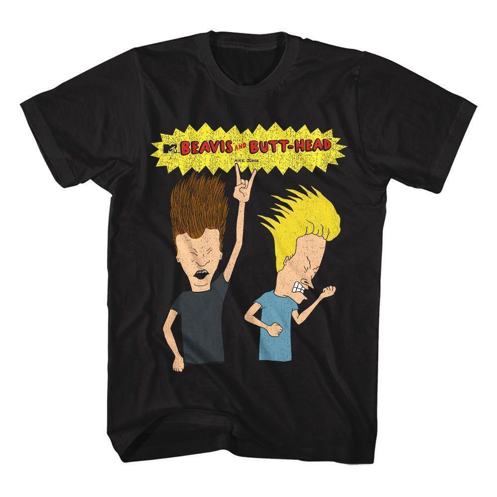Beavis And Butt_Head Rockin Out Black T Shirt